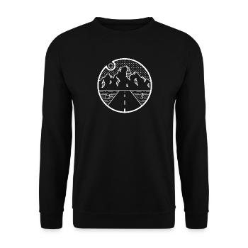 Highway Travels - Unisex Sweatshirt - black - Front - Alina (178cm) & Michal (187cm)