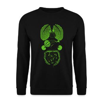 Gemüse Organe Anatomie - Unisex Pullover - Schwarz - Vorne - Alina (178cm) & Michal (187cm)