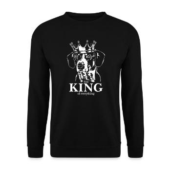 Entlebucher Mountain Dog King of everything Dogs - Sweat-shirt Unisexe - noir - Devant - Alina (178cm) & Michal (187cm)