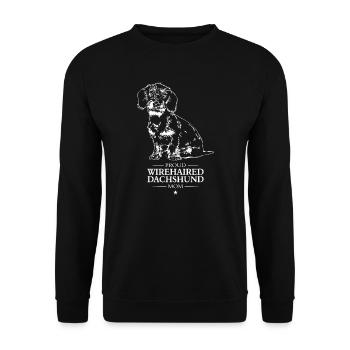 Teckel à poil dur Maman Teckel à poil dur Wilsigns - Sweat-shirt Unisexe - noir - Devant - Alina (178cm) & Michal (187cm)