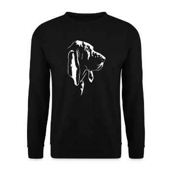Bloodhound Silhouette Chien Chiens Wilsigns - Sweat-shirt Unisexe - noir - Devant - Alina (178cm) & Michal (187cm)