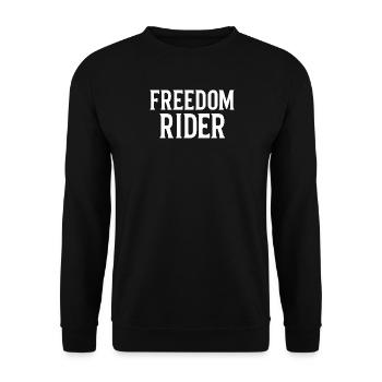 Freedom Rider – Free Spirit - Unisex Sweatshirt - black - Front - Alina (178cm) & Michal (187cm)