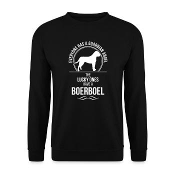 BOERBOEL Guardian Angel Wilsign's dogs dog talk - Unisex Sweatshirt - black - Front - Alina (178cm) & Michal (187cm)