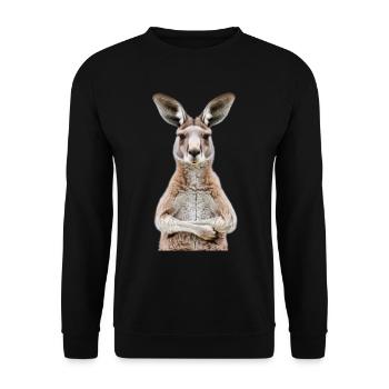Kangaroo - Unisex Sweatshirt - black - Front - Alina (178cm) & Michal (187cm)