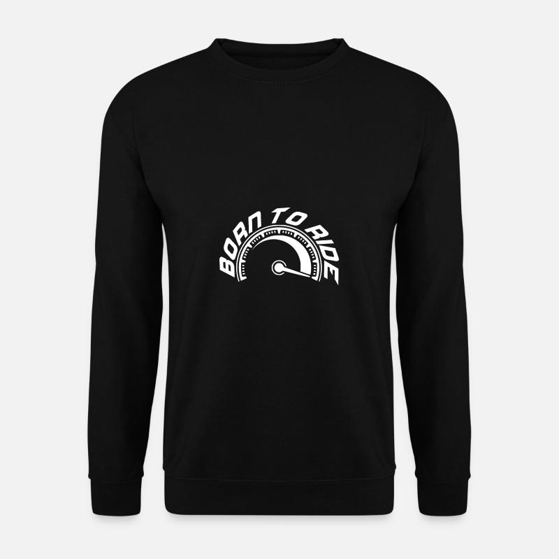 Motorrad born to ride Tacho - Unisex Pullover - Schwarz