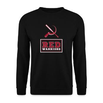 Red Warriors Logo2 - Sweat-shirt Unisexe - noir - Devant - Alina (178cm) & Michal (187cm)