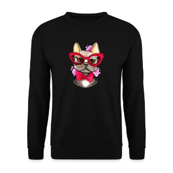 Bully Lieschen - Unisex Pullover - Schwarz - Vorne - Alina (178cm) & Michal (187cm)