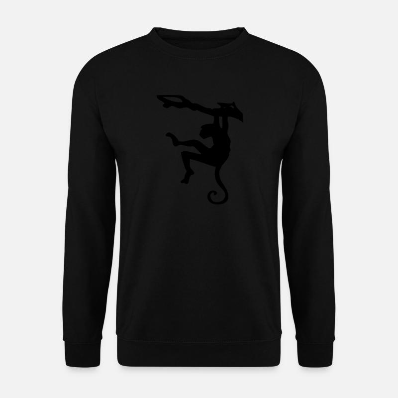Silhouette Escalade Singe - Sweat-shirt Unisexe - noir
