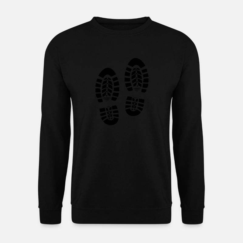 Randonnée empreinte empreinte 1c shoeprint - Sweat-shirt Unisexe - noir