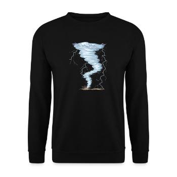 Weather Tornado Windhose Sturmjäger cool design - Unisex Sweatshirt - black - Front - Alina (178cm) & Michal (187cm)