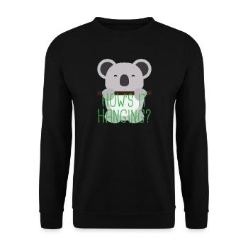Koala 3 03 - Unisex Sweatshirt - black - Front - Alina (178cm) & Michal (187cm)