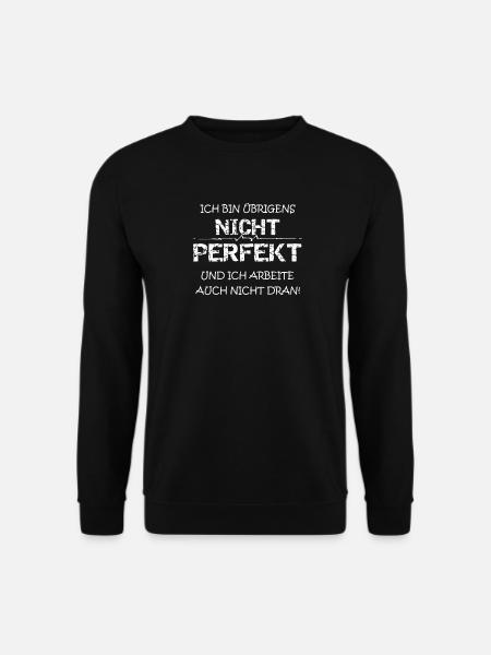 Nicht perfekt - Unisex Pullover - Schwarz