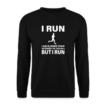 LE COUREUR LE PLUS LENT DE WILD WEST - Sweat-shirt Unisexe - noir - Devant - Alina (178cm) & Michal (187cm)