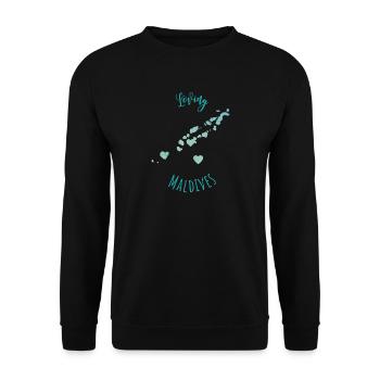 Maldives gift for Maldives vacationers - Unisex Sweatshirt - black - Front - Alina (178cm) & Michal (187cm)