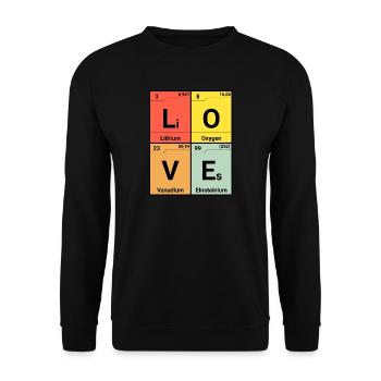 Amour éléments de chimie - Sweat-shirt Unisexe - noir - Devant - Alina (178cm) & Michal (187cm)