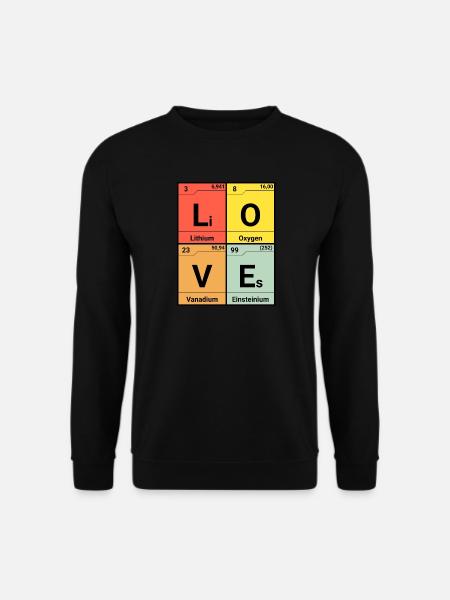 Love chemistry elements - Unisex Sweatshirt - black