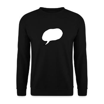speech bubble - Unisex Sweatshirt - black - Front - Alina (178cm) & Michal (187cm)