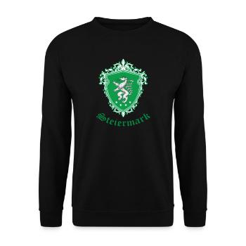 Steiermark T-Shirt - Unisex Pullover - Schwarz - Vorne - Alina (178cm) & Michal (187cm)