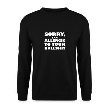 Allergic To Your Bullshit - Sweat-shirt Unisexe - noir - Devant - Alina (178cm) & Michal (187cm)