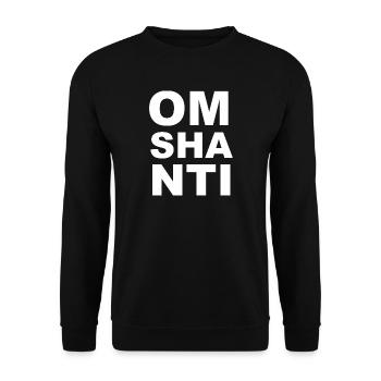 Om Shanti Yoga Proverbes - Sweat-shirt Unisexe - noir - Devant - Alina (178cm) & Michal (187cm)