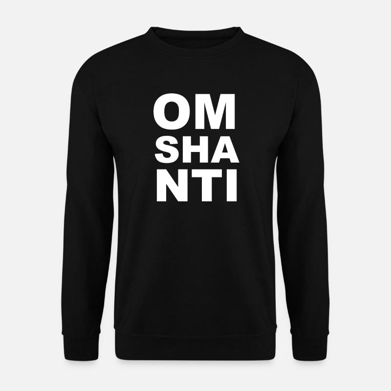 Om Shanti Yoga Sprüche - Unisex Pullover - Schwarz