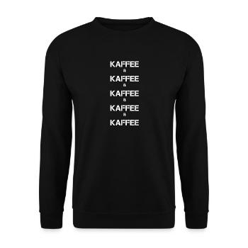 Kaffee Kaffee Kaffee, Geschenk - Unisex Pullover - Schwarz - Vorne - Alina (178cm) & Michal (187cm)