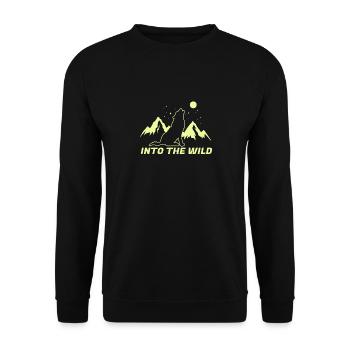 Into the wild, gift, gift idea - Unisex Sweatshirt - black - Front - Alina (178cm) & Michal (187cm)