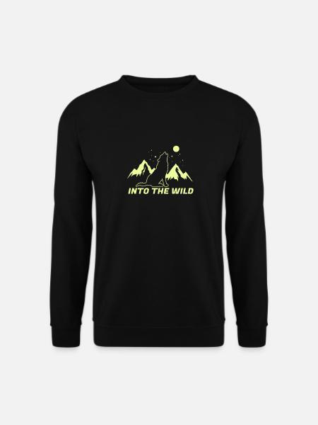 Into the wild , Geschenk, Geschenkidee - Unisex Pullover - Schwarz