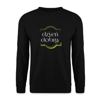 Dzien Dobry, gift, gift idea - Unisex Sweatshirt - black - Front - Alina (178cm) & Michal (187cm)