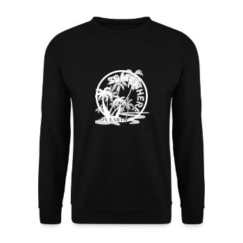 SOMEWHERE ON EARTH - Unisex Pullover - Schwarz - Vorne - Alina (178cm) & Michal (187cm)