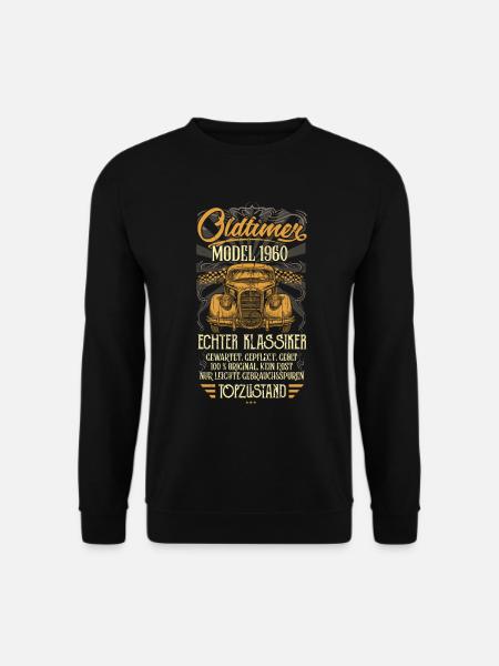 Oldtimer Baujahr 1960 Geboren Jahrgang Geburtstag - Unisex Pullover - Schwarz
