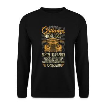 Oldtimer 1985 Anniversaire né en 1985 - Sweat-shirt Unisexe - noir - Devant - Alina (178cm) & Michal (187cm)
