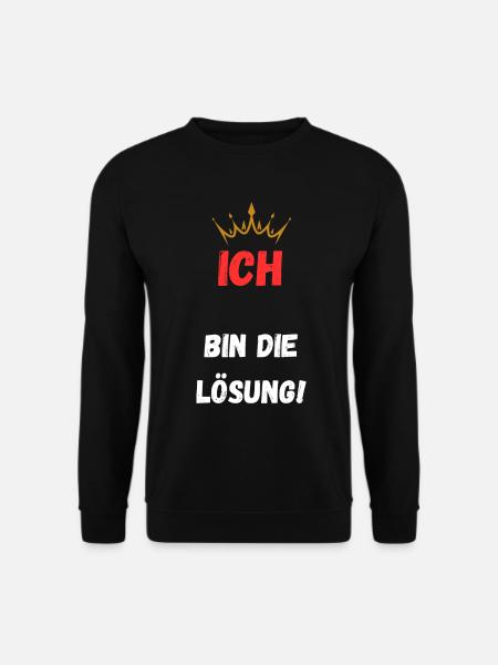 Ich bin die Lösung - Unisex Pullover - Schwarz