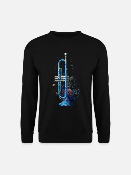 Fisch Trompete - Unisex Pullover - Schwarz