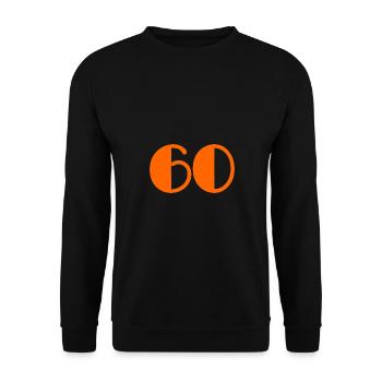 60. 60 YEARS. 60TH ANNIVERSARY. ANNIVERSARY 60 YEARS - Unisex Sweatshirt - black - Front - Alina (178cm) & Michal (187cm)