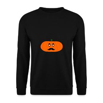 HALLOWEEN. PUMPKIN. HALLOWEEN PUMPKIN - Unisex Sweatshirt - black - Front - Alina (178cm) & Michal (187cm)
