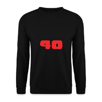 40. 40 YEARS. 40th ANNIVERSARY. BIRTHDAY 40 YEARS. - Unisex Sweatshirt - black - Front - Alina (178cm) & Michal (187cm)