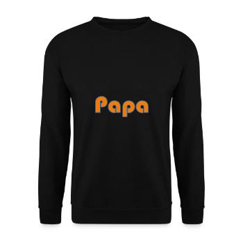 PAPOUNET. DAD. FATHER's DAY. HAPPY BIRTHDAY DAD - Unisex Sweatshirt - black - Front - Alina (178cm) & Michal (187cm)