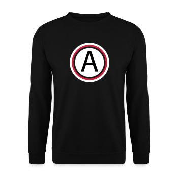 Letter a - Unisex Sweatshirt - black - Front - Alina (178cm) & Michal (187cm)
