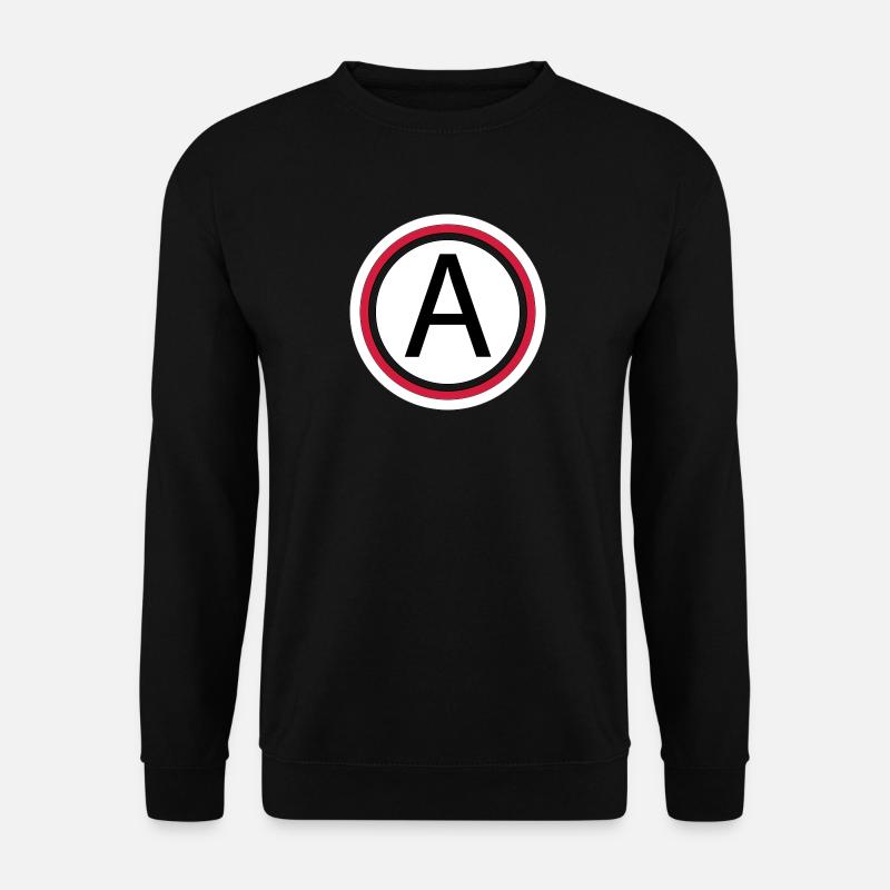Letter a - Unisex Sweatshirt - black
