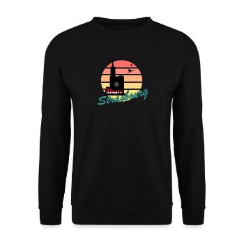 Strasbourg Summer Cathédrale - Unisex Pullover - Schwarz - Vorne - Alina (178cm) & Michal (187cm)