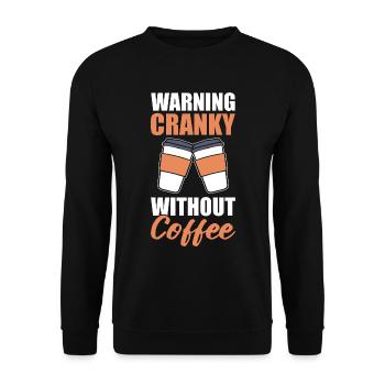 Lustiger Cappuccino-Kaffeeliebhaber Kaffee - Unisex Pullover - Schwarz - Vorne - Alina (178cm) & Michal (187cm)