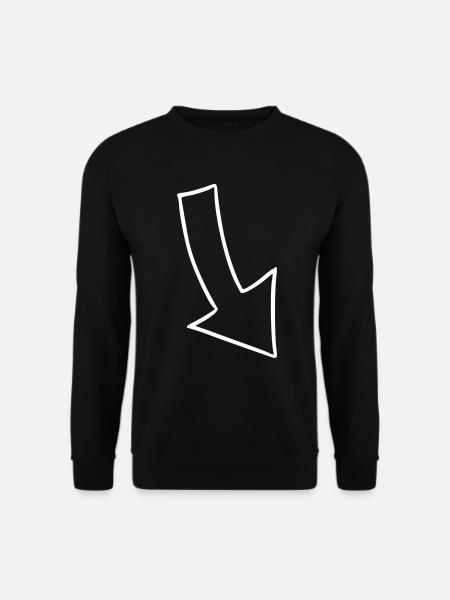 Arrow drawing sketch white - Unisex Sweatshirt - black