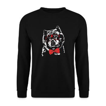 EURASIE drôle chien lunettes chiens Wilsigns - Sweat-shirt Unisexe - noir - Devant - Alina (178cm) & Michal (187cm)