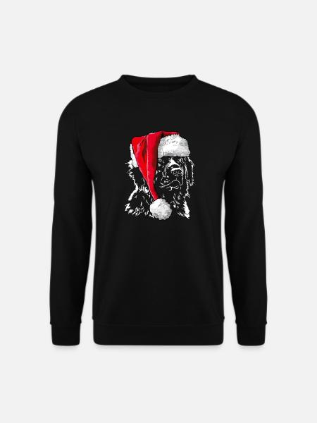 Santa LEONBERGER Weihnachten Hunde Hund Wilsigns - Unisex Pullover - Schwarz