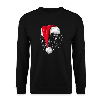 Santa BAVARIAN MOUNTAIN SWEAT DOG Noël - Sweat-shirt Unisexe - noir - Devant - Alina (178cm) & Michal (187cm)