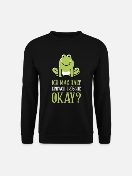Frosch Laubfrosch Ich Mag Frösche - Unisex Pullover - Schwarz