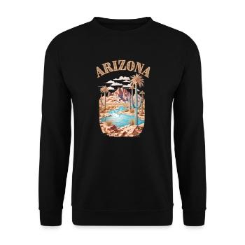 ARIZONA Wüste - Unisex Pullover - Schwarz - Vorne - Alina (178cm) & Michal (187cm)