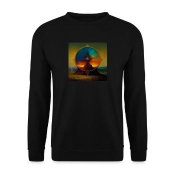 Surreal Compass - Unisex Sweatshirt - black - Front - Alina (178cm) & Michal (187cm)
