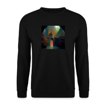 Surreal Rivendell - Unisex Sweatshirt - black - Front - Alina (178cm) & Michal (187cm)